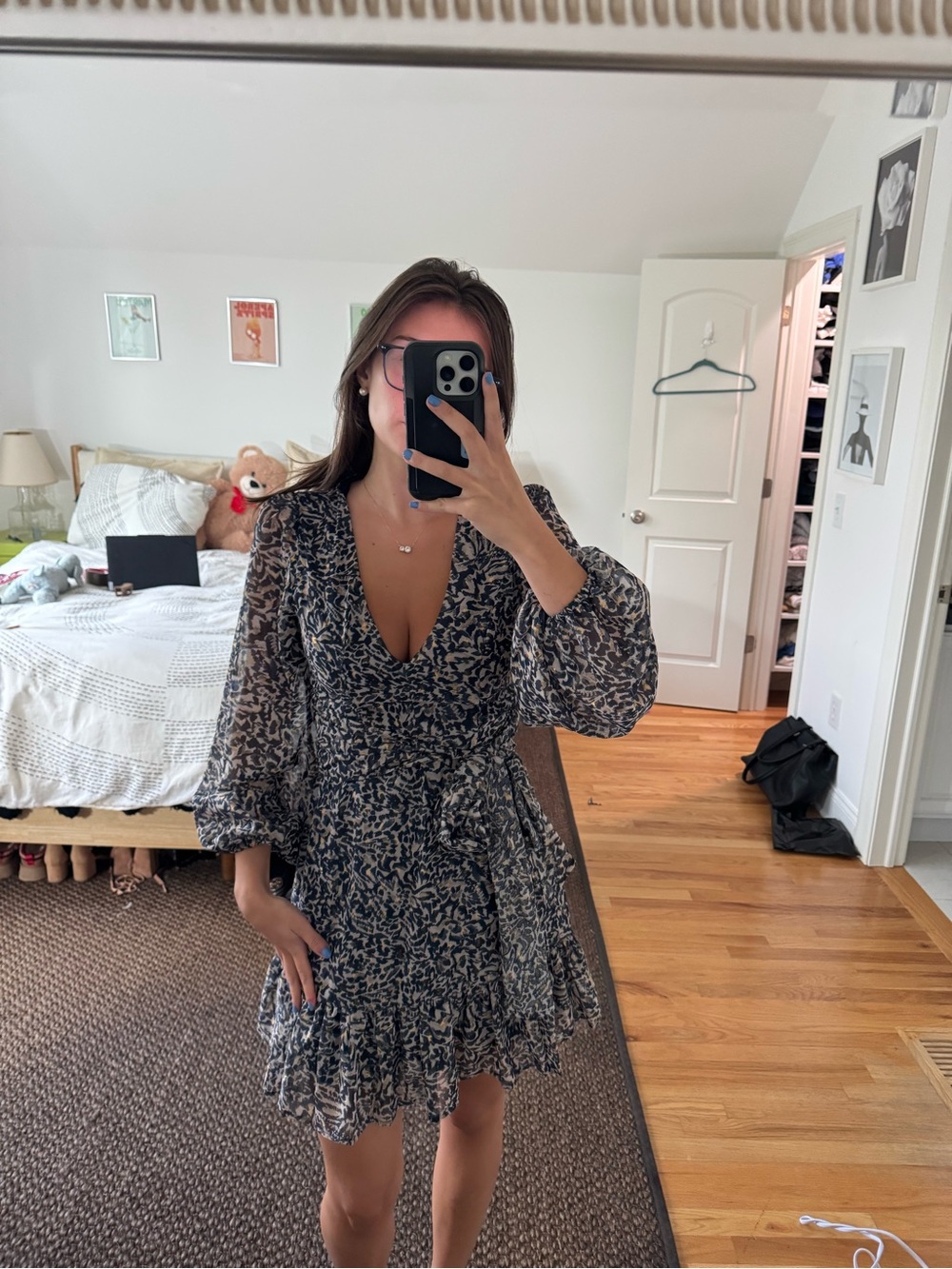 AQUA Floral Mini Dress